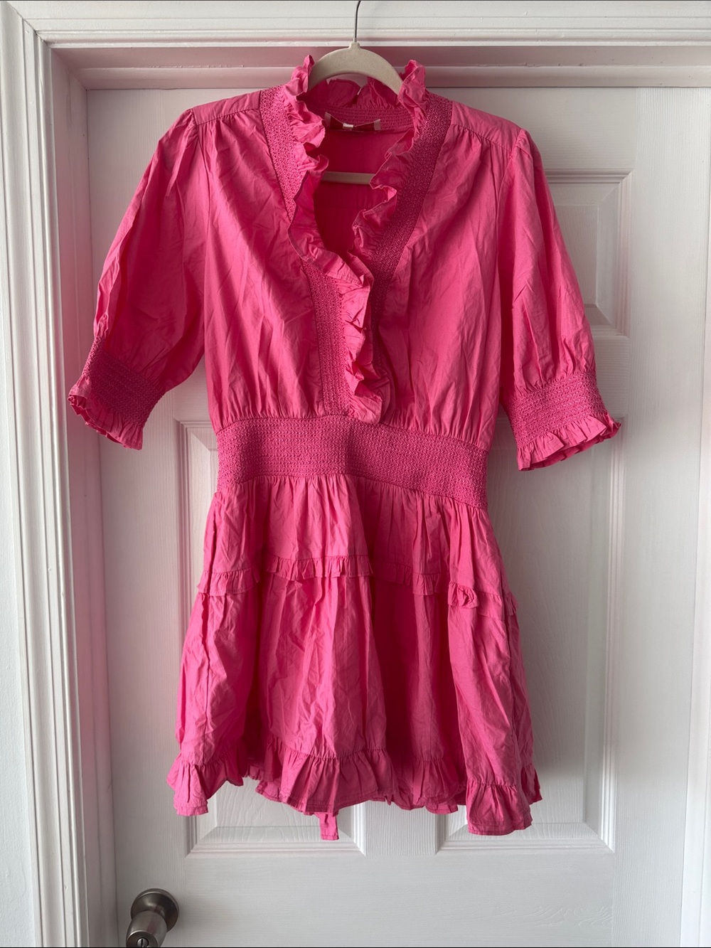 Love the Label Hot Pink Ruffle Detail Top - M